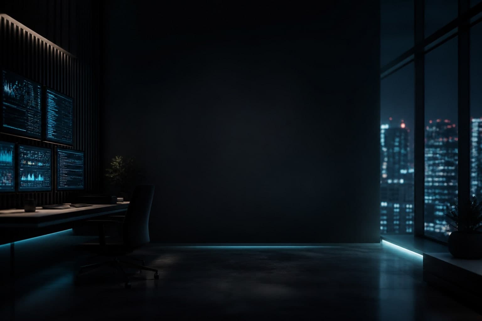 Modern technology atmosphere with cool blue light