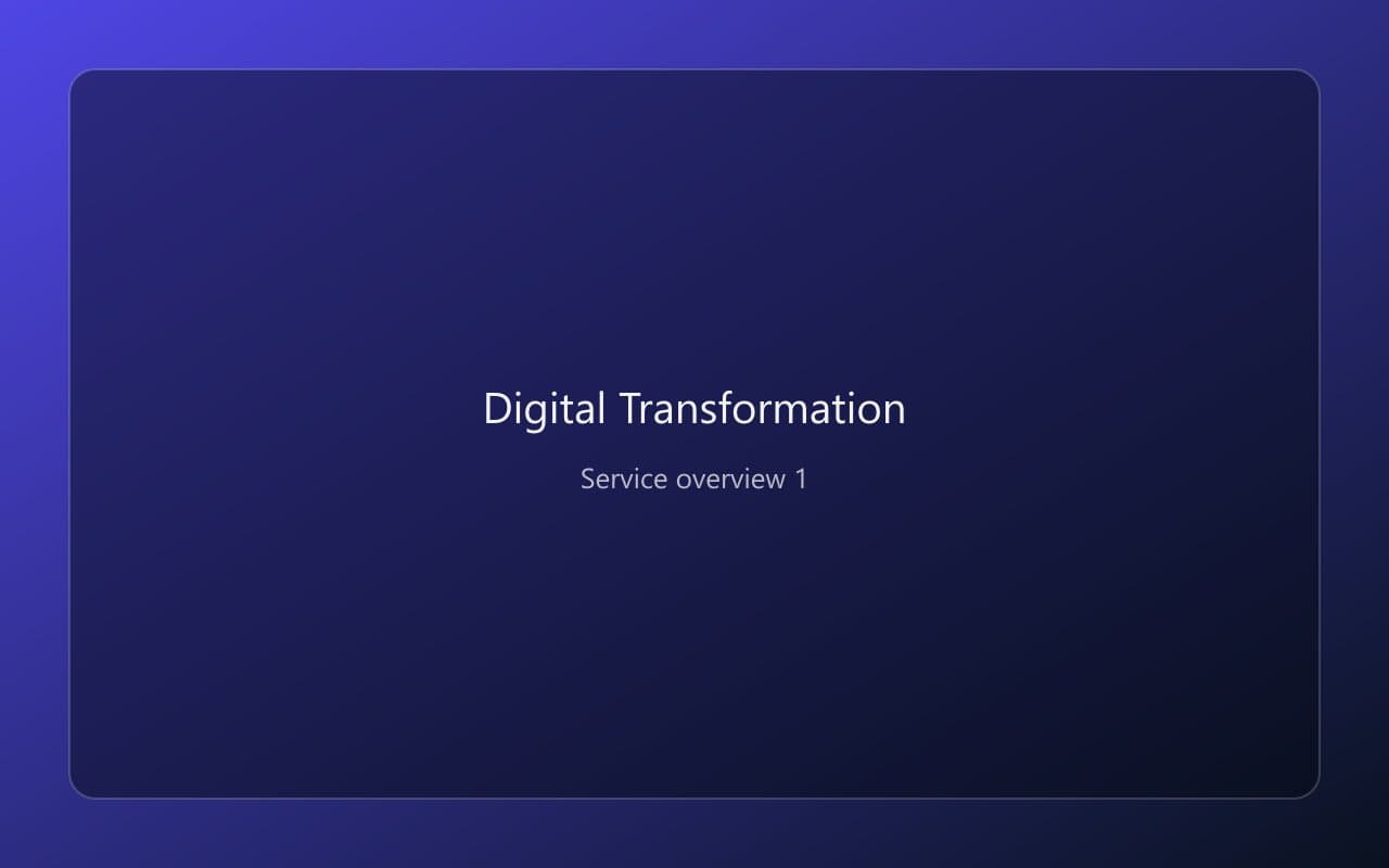 Digital Transformation overview 1